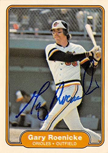 Autogramot Raktár 622694 Gary Roenicke Dedikált Baseball Kártya - Baltimore Orioles - 1982 Fleer No. 177