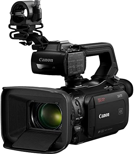 Canon XA70 UHD 4K30 Videokamera Dual-Pixel Autofókusz (5736C002) + 4K Monitor + Pro Mikrofon + 2 x 64 gb-os Kártya + 2 x