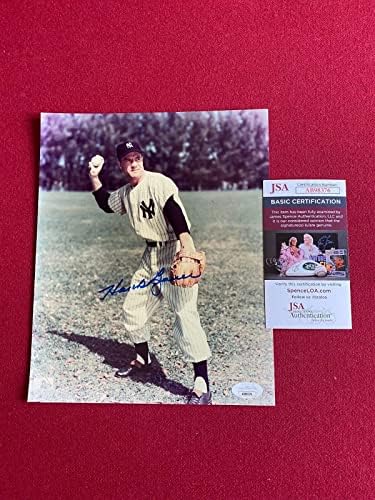 Hank Bauer Dedikált (SZÖVETSÉG) 8x10 Fotó (Szűkös/Vintage) Yankees - Dedikált MLB Fotók