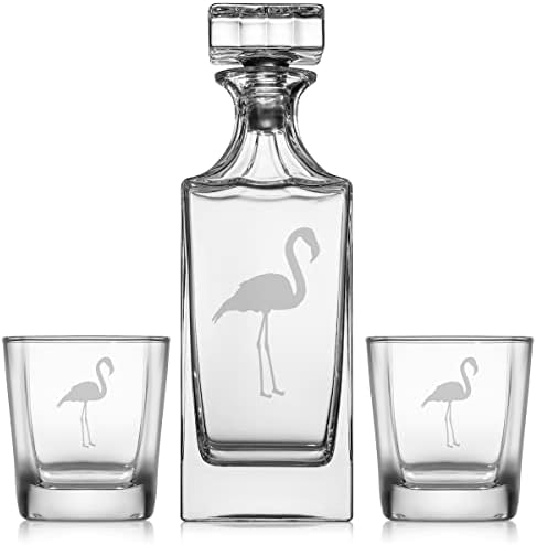 Whiskys Üveget Ajándék Szett 2 Whiskey Régi Kövek Szemüveg Flamingo