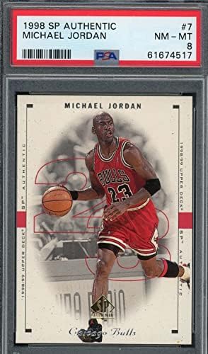 Michael Jordan 1998 Felső szint SP Hiteles Kosárlabda Kártya 7 Osztályozott PSA 8