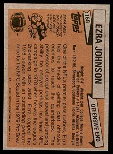 1981 Topps 168 Ezra Johnson Green Bay Packers (Foci Kártya) NM/MT Packers Morris-Barna