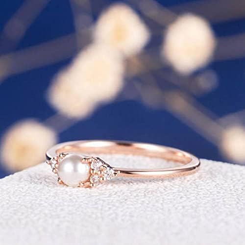 Divat Gyűrű Női Gyöngy, Gyémánt Kirakott jegygyűrűje Női Elegáns Cirkónia Eljegyzési Gyűrű, Ékszerek, Vintage Gyűrű