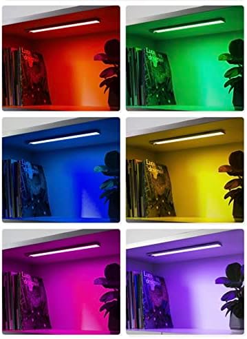 2 az 1-ben Cabinet/Számláló LED Mozgásérzékelő RGB Sokszínű fénysáv, Újratölthető, Vezeték nélküli Távirányító, 60 LED-es