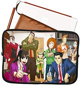 Anime Ace Attorney 15 Hüvelykes Laptop Sleeve Táska Mouspad Felület Anime Táska Védi Mind Az Eszköz -, hogy Illeszkedjen