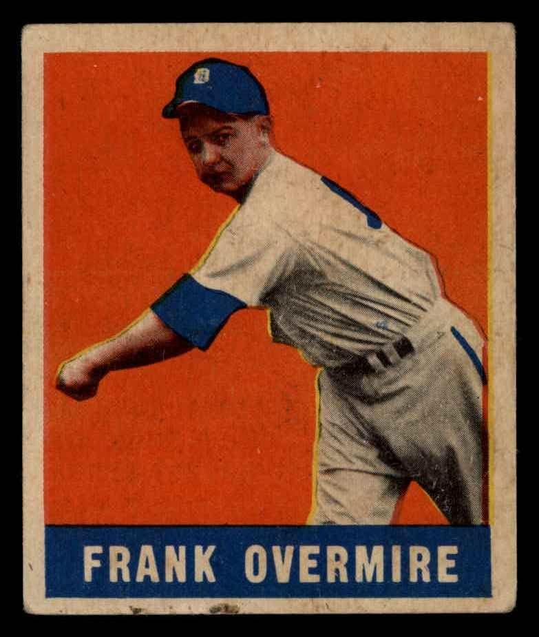 1948 Levél 17 Frank Overmire Detroit Tigers (Baseball Kártya) FAIR Tigrisek