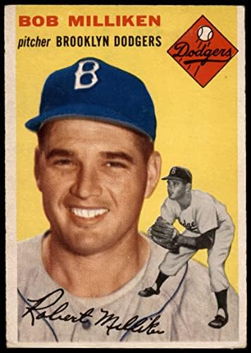 1954 Topps 177 Bob Milliken Brooklyn Dodgers (Baseball Kártya) VG/EX Dodgers