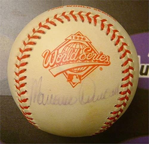 Mariano Duncan dedikált baseball Világ Sorozat 1996-Ban (New York Yankees Bajnokság) Feltétel Alakformálás Gyengült a Képen