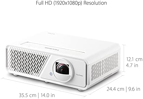 ViewSonic X2 1080p Rövid vetítési Projektor 3100 LED Lumen, Filmszerű Színek, Függőleges Lencse Shift, 1.2 X Optikai Zoom,
