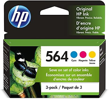 HP 564 Cián, Magenta, Sárga Festék (3 csomag) | Működik DeskJet 3500; OfficeJet 4620; PhotoSmart B8550, C6300, D5400, D7560,