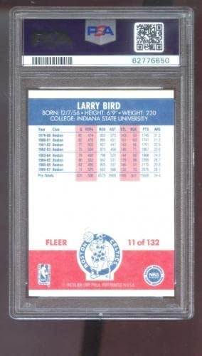 1987-88 Fleer 11 Larry Bird PSA 9 Osztályú Kosárlabda Kártya NBA Celtics 87-88 1988 - Aláíratlan Kosárlabda Kártyák