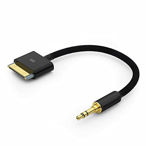 LIONX Új Kiegészítő Csatlakozó Kábel 30-Pin iPod/iPhone IP-ad Dokkoló, 3,5 mm-es Mini Jack, Fekete 20cm