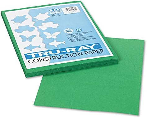 Pacon 102960 Tru-Ray Építési Papír, 76 Kg, 9 X 12, Ünnep, Zöld, 50 Lap/Csomag