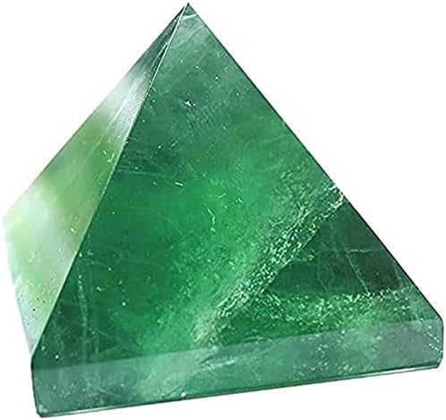 Sharvgun Természetes Zöld Kristály Piramis Zöld Fluorit Kvarc Biztonsági Kristály Pont Reiki Gyógyító Kövek, Ásványok, Otthon