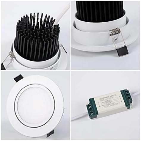 TiiM 10 Pack Süllyesztett LED Mennyezeti Lámpa 2.64-5.5 hüvelykes Szabályozható COB Gimbal Retrofit Led Süllyesztett Világítás