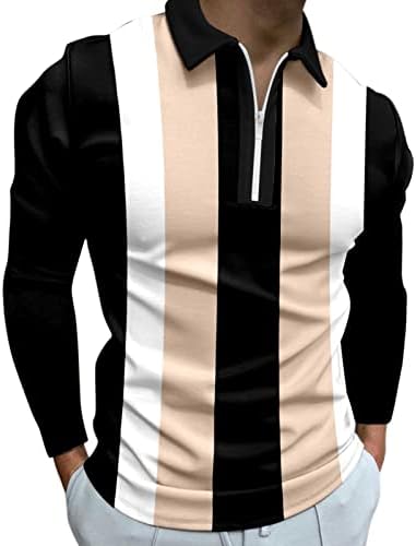 XXBR 2022 Új Polo shirt Mens Hosszú Ujjú houndstooth minta Patchwork Golf Maximum Streetwear Alkalmi Izom Tervező Póló