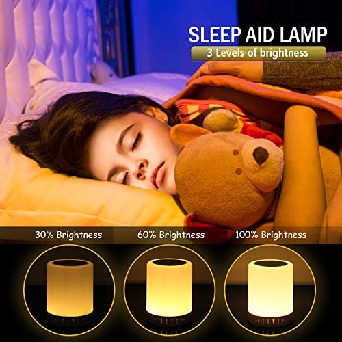 Éjszakai Fény Vezeték nélküli Bluetooth Hangszóró - RAGZAN Hordozható Smart Touch Control Éjjeli Lámpa, Színes Led-es, Legjobb